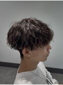 ツイストスパイラルマッシュツーブロック刈り上げ