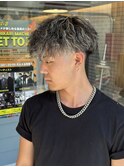 MEN’S HAIR/サーフカール/刈り上げセンターパート/船橋
