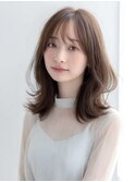 リラクシーミディ抜け感カラーヘルシーレイヤー大人かわいい