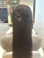 ジル ヘアアンドメイク 恵比寿(JILLE hair&make)&nbsp;ストレートカチモリヘアセット韓国風ロング髪質改善ハーフアップ