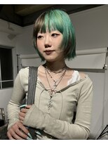 セッション(SESSION)&nbsp;ブロックカラー/ミント×ダークブラウン