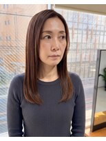 零秒女髪 千里丘店 大人女性の艶髪美フォルムストレートロング髪質改善美髪艶感