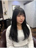 顔周りロングレイヤー。〇