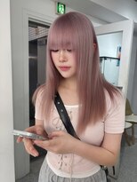 ペレ 原宿(PELE)&nbsp;ダークパープルナチュラルショート夏のヘアアレンジ原宿