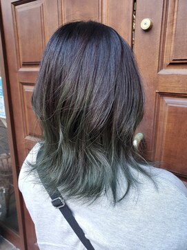 美容室ポール 西葛西店(PAUL) カーキグレージュ 大人かわいい 西葛西 ボブ ハイライト