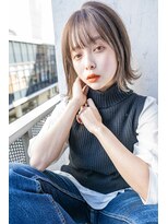 サングース(Sungoose)&nbsp;sungoose＊大人かわいいミディ＃カーキグレージュフェザーバング