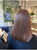 【W_SALON 河原町】 マロンベージュ×ミディ