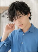 モテ抜け感ヘア☆ランダムパーマ風黒髪マッシュD