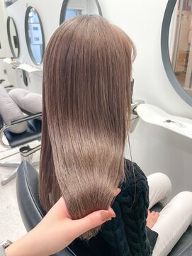 ヒビヲ(HIBIO) ダブルカラーピンクベージュピンクカラーケアブリーチミニボブ