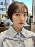 丸みハンサムショート  大人ガーリーチョコレートモード