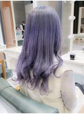 ＊ロングレイヤーカット！　 ブルーパープルヘアカラー