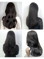 ワン バイ ジエクト(One by The Ect)&nbsp;【レイヤーロング】黒髪アッシュカラー☆透明感パープルブラック