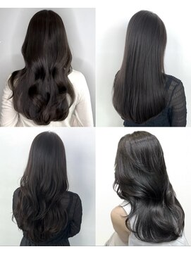 ワン バイ ジエクト(One by The Ect) 【レイヤーロング】黒髪アッシュカラー☆透明感パープルブラック