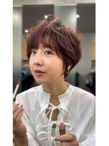 ロンド パルティール 大宮(Lond partir)&nbsp;丸型ピンクブラウン美髪エアリーロングベリーショート［大宮］