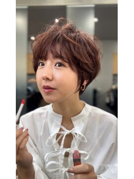 ロンド パルティール 大宮(Lond partir) 丸型ピンクブラウン美髪エアリーロングベリーショート［大宮］