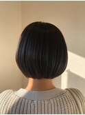 立体感ショートボブ＊夏カラー暗髪黒髪＊20代30代大人可愛い