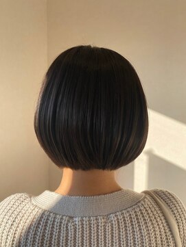 美容室ヒラトヤ 仙北店 立体感ショートボブ*夏カラー暗髪黒髪*20代30代大人可愛い