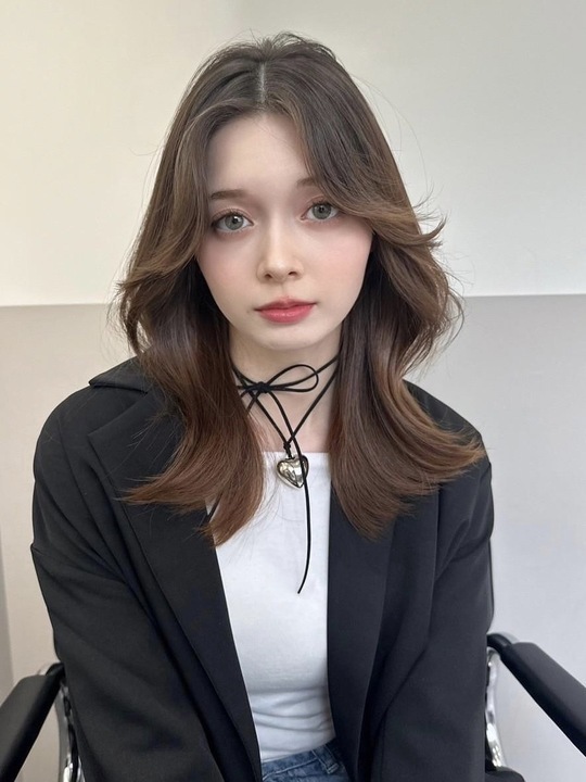 ジーナ 博多筑紫口(Zina)&nbsp;髪質改善＊秋色ブラウンウェーブミディアム＊美髪【Zina筑紫口】