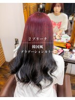 ヘアーメイク ダンス(hair make DANCE)&nbsp;2ブリーチ 韓国風グラデーションカラー！