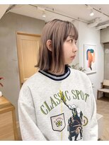 ローレン(LOREN)&nbsp;ミルクティーベージュぷつっとボブケアブリーチ 梅田