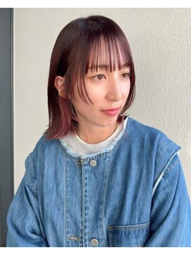 シレナバイアルティナ 辻堂店(sirena by artina) 姫カットレイヤーアプリコットオレンジチェリーレッド