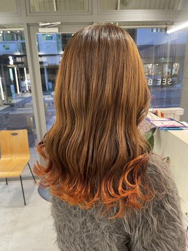 ジョイヘアー 府内店(JOIE hair) 裾カラー×オレンジ