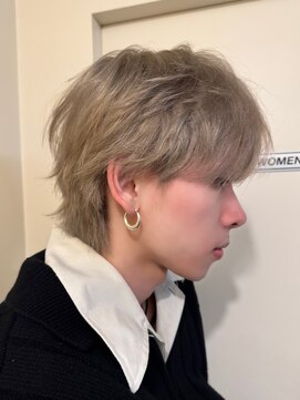 ノラ シブヤ(NORA) メンズウルフカットネオウルフ中性ウルフブリーチカラー