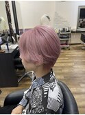 ピンクアッシュショートスタイル