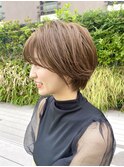 ショート/ショートボブ/丸みショート