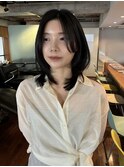 【あきら】ミディアムレイヤーカットハッシュカット韓国ヘア