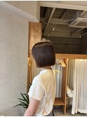 前髪/ボブ/透明感カラー/暖色