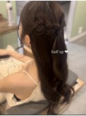 ヘアアレンジ/ヘアセット/ハーフアップ/編み込み