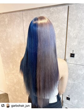 ガルボヘアー 心斎橋店(garbohair) 大阪×派手髪×ツートンで垢抜けエクステロング