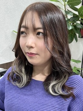 ベルヘアーデザイン 堺東(Belle hair Design) 韓国風レイヤーカットくびれヘア堺東20代30代40代インナーカラー