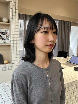ケシキ 表参道 原宿(kesiki.) 面長解消!ミディボブでつくるくびれヘア ボブ ミディアム