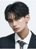シースルーバングコンマバングフェザーパーマセンターパート韓国