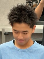 エルマーク 京都駅前(L-MARK)&nbsp;スパイキーショート/アップバング/ツーブロック/メンズ/眉毛