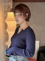マイル 渋谷(mile)&nbsp;ブリーチなしカシスブラウン×レイヤーボブ