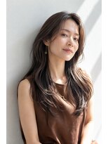 アッシュ 学芸大学店(Ash)&nbsp;ロング/大人女性/チョコブラウン/髪質改善カラー/脱白髪染め