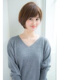 【Un ami】モード・ミルクティーカラー ショート 松井