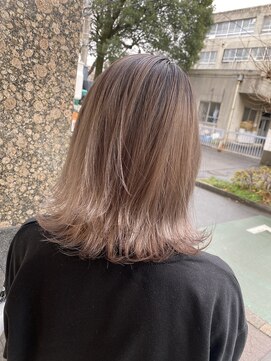 リプルヘアー ウエスト(ripple hair west) ミルクティーグレージュ