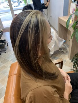 モアヘアー(MORE-HAIR) インナーカラー×フェイスフレーミング