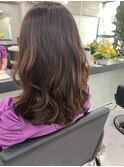 大人可愛いミディアムヘア巻き髪20代30代40代東銀座