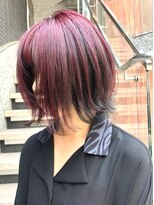 ディア(.eer) #レッドカラー#アウターカラー#ボブショート#ウルフ