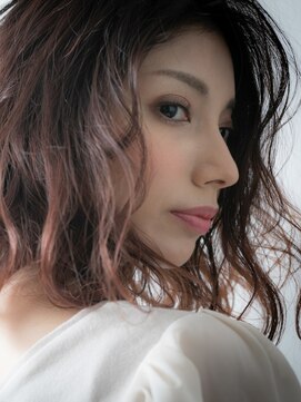 カバーヘア ブリス 大宮西口(COVER HAIR bliss) ミルクティーピンクハイライトボブパーマ203u大宮20代30代40代