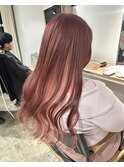 ペールピンクインナーカラーケアブリーチ