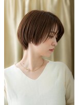 カバーヘア ブリス 上尾西口店(COVER HAIR bliss)&nbsp;艶カラーシースルーバング丸みショートTb6上尾20代30代40代