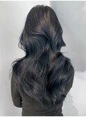 レイヤーカットアッシュブラックレイヤーロング_ba502601