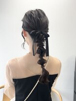 ヘアー アイス 御器所本店(HAIR ICI)&nbsp;ヘアセットポニーテール結婚式ドレスヘア