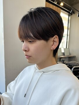 エルマーク 京橋(L-MARK) シースルーマッシュナチュラルマッシュメンズ韓国ツーブロック